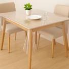 Toalha de Mesa Plástico Transparente PVC 4 6 8 10 12 Lugares Cozinha Quadrado Retangular Impermeável Cristal Fácil de Limpar