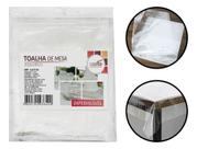 Toalha de mesa plástico transparente retangular 6 lugares p