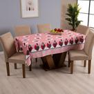 Toalha de Mesa Pratik 4 Lugares 1,45x1,50 1 Peça Oxford Estampado - Vermelho/Galinha