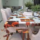 Toalha de Mesa PVC 4 lugares Plástica Impermeável Transparente Retangular 1,00x1,40m