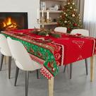 Toalha de Mesa PVC Estampada Natal Decoração Fim de Ano Impermeavel Térmica Toalha de Mesa PVC Estampada Natal Decoração Fim de Ano Impermeavel Térmica