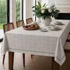 Toalha de Mesa Quadrada 180 x 180cm Limpa Fácil Dohler Iara Xadrez Cinza -