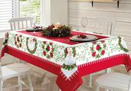 Toalha de Mesa Quadrada 4 Lugares Athena Natal 91 Dohler