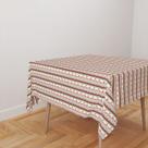 Toalha De Mesa Quadrada 4 Lugares Tecido Oxford Boho Jiva TL148 - 140x140cm