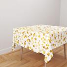 Toalha De Mesa Quadrada 4 Lugares Tecido Oxford Chuva de Estrelas Douradas TL193 -140x140cm Toalha De Mesa Quadrada 4 Lugares Tecido Oxford Chuva de Estrelas Douradas TL193 -140x140cm