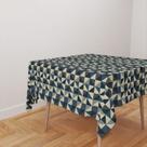 Toalha De Mesa Quadrada 4 Lugares Tecido Oxford Escandinavo Azul TL168 - 140x140cm Toalha De Mesa Quadrada 4 Lugares Tecido Oxford Escandinavo Azul TL168 - 140x140cm