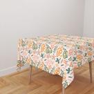 Toalha De Mesa Quadrada 4 Lugares Tecido Oxford Flores - 140x140cm Toalha De Mesa Quadrada 4 Lugares Tecido Oxford Flores - 140x140cm