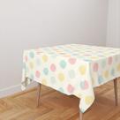 Toalha De Mesa Quadrada 4 Lugares Tecido Oxford Poá Aquarela Candy TL234 - 140x140cm