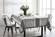 Toalha de Mesa Quadrada Buddemeyer Antimanchas Premier Lush Cinza 6 Lugares 1,80m x 1,80m