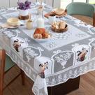Toalha de Mesa Quadrada de Renda Branca 140x140 cm - PANAMI Toalha de Mesa Quadrada de Renda Branca 140x140 cm - PANAMI