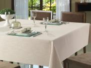 Toalha de Mesa Quadrada Döhler Bege - 200x200cm Clear Passion Liso