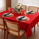 Toalha de Mesa Quadrada Jacquard Natal 1,60 x 1,60M