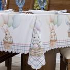 Toalha de Mesa Quadrada p/ 4 Cadeiras 1,50x1,50 Páscoa e Encantos Decoração, Cozinha, Sala