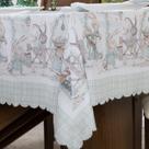 Toalha de Mesa Quadrada p/ 4 Cadeiras 1,50x1,50 Páscoa e Encantos Decoração, Cozinha, Sala