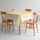 Toalha De Mesa Quadrada Tecido Oxford 4 Lugares Feliz Páscoa Diversas 140x140cm