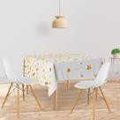 Toalha De Mesa Quadrada Tecido Oxford Chuva de Estrelas Douradas -140x140cm Toalha De Mesa Quadrada Tecido Oxford Chuva de Estrelas Douradas -140x140cm