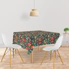 Toalha De Mesa Quadrada Tecido Oxford Elementos Diversos Natal Coloridos -140x140cm