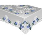 Toalha De Mesa Quadrado Azul 8 Lugares Rafimex