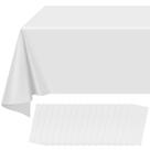 Toalha de mesa Ragnhild White Plastic, pacote com 16, 137 x 274 cm