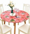 Toalha de mesa Rally Home Goods Vinyl Snowman Red Christmas 92-107 cm