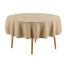 Toalha de Mesa Redonda 6 Lugares Roman Bege Toalha de Mesa Redonda 6 Lugares Roman Bege