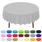Toalha de mesa redonda descartável CXPSINC, pacote com 16, 213 cm, cinza prateado