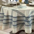 Toalha de Mesa Redonda Döhler Clean Luna 8 Lugares Limpa Fácil -