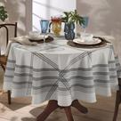 Toalha de Mesa Redonda Döhler Luna Cinza 180 cm Com Proteção Contra Manchas - Dohler