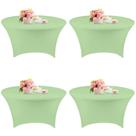 Toalha de Mesa Redonda Fivenl 183 cm Spandex Kit com 4 Verde Sálvia Toalha de Mesa Redonda Fivenl 183 cm Spandex Kit com 4 Verde Sálvia