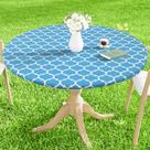 Toalha de mesa redonda impermeável Smiry para mesa de 145 a 173 cm