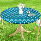 Toalha de mesa redonda impermeável Smiry para mesa de 145 a 173 cm