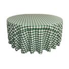 Toalha de Mesa Redonda LA Linen em Poliéster Xadrez Vichy 305 cm