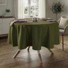 Toalha de Mesa Redonda para Buffet em Oxford Verde Musgo