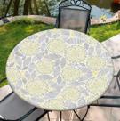 Toalha de mesa redonda Yesad 132 cm com elástico, ajustável, para uso interno e externo