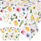 Toalha de mesa Remagr Wildflower descartável 6 peças de plástico 180x137cm