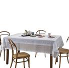 Toalha De Mesa Renda 06L Branca+Cascata Renda Rosas