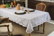 Toalha De Mesa Renda 1,40 X 1,40M Costelas De Adão - Botânica Branca