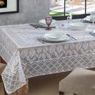 Toalha De Mesa Renda 4 e 6 Cadeiras Quadrada/Retangular Branca Bege e Vermelha - Envio Rápido