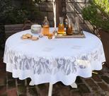 Toalha de Mesa Renda Redonda Tulipas
