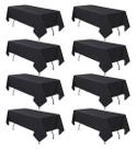Toalha de mesa RestfulGlow Black Polyester 60x102cm para mesa de 6 pés