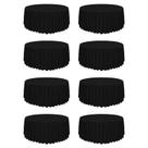 Toalha de mesa RestfulGlow Round 90 cm de poliéster preto (pacote com 8)
