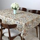 Toalha de mesa retangular 10 lugares plástica térmica estampada