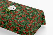 Toalha De Mesa Retangular 12 Lugares Tecido Oxford TLZ21 - Natalina folhas - 300x110cm