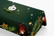 Toalha De Mesa Retangular 12 Lugares Tecido Oxford TLZ32 - Natal Objetos Verde - 300x110cm