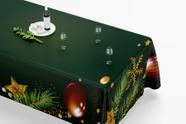 Toalha De Mesa Retangular 12 Lugares Tecido Oxford TLZ32 - Natal Objetos Verde - 300x110cm