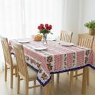 Toalha de mesa retangular 4 lugares plástica térmica estampada Toalha de mesa retangular 4 lugares plástica térmica estampada