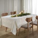 Toalha de Mesa Retangular 6 Lugares Dohler Lumina II Arabescos Bege