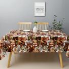 Toalha de mesa retangular 6 lugares plástica térmica estampada Toalha de mesa retangular 6 lugares plástica térmica estampada