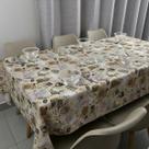 Toalha de mesa retangular 6 lugares plástica térmica estampada