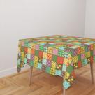 Toalha De Mesa Retangular 6 Lugares Tecido Oxford Retalhos -220x140cm